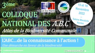 Colloque national des Atlas de la biodiversité Communale | EcoMaires et OFB